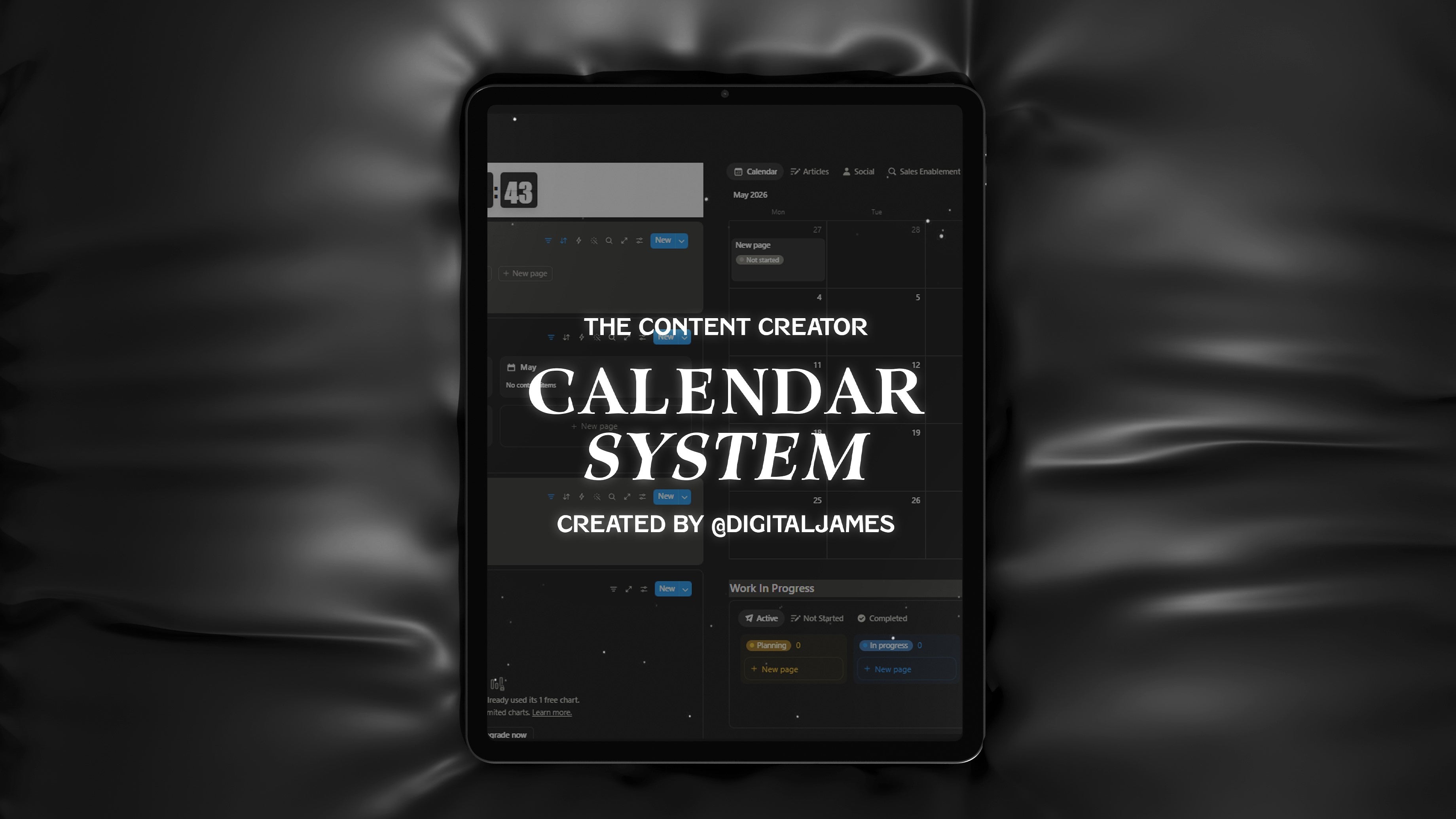 Content Creator Notion Dashboard