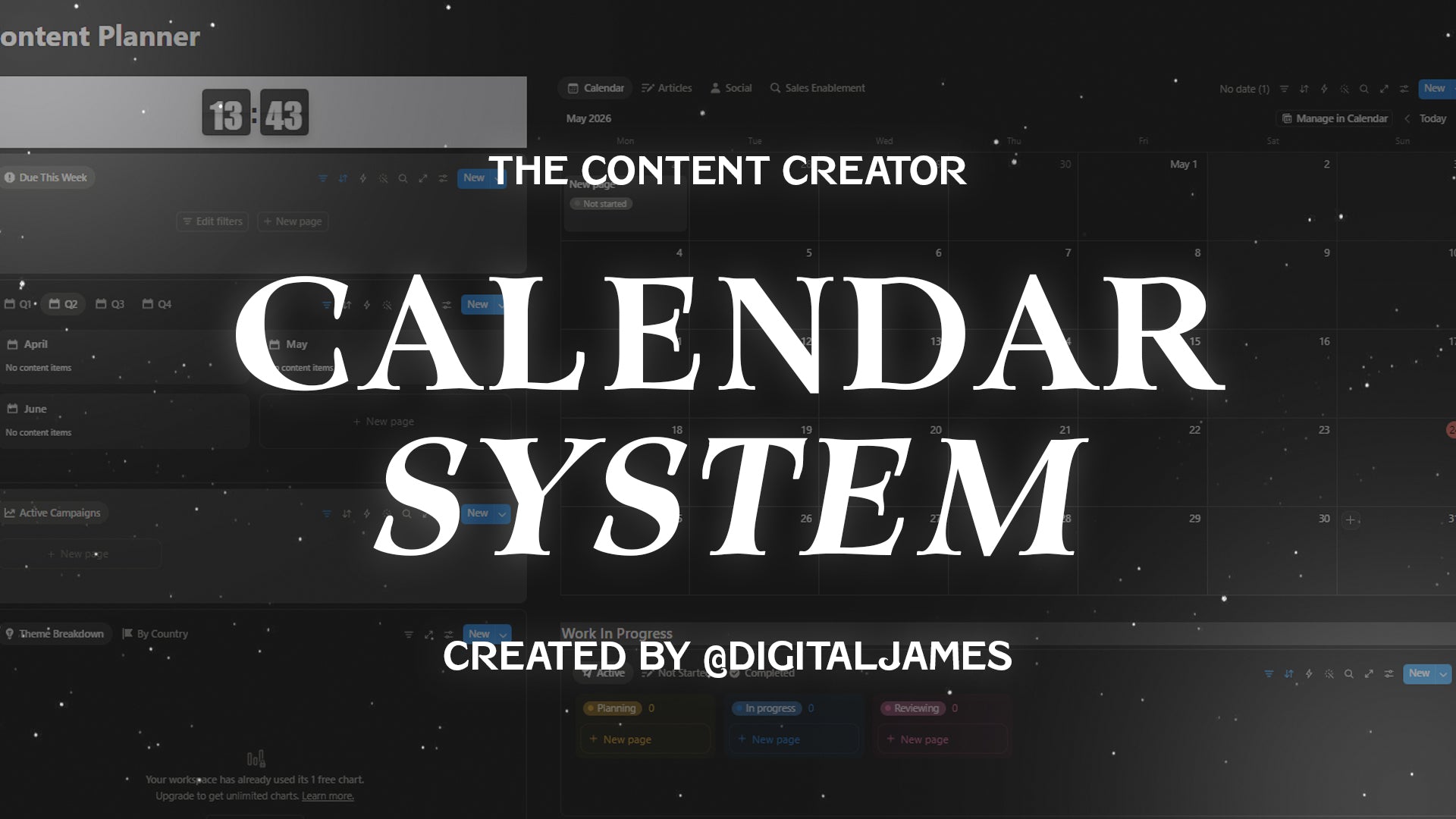 Content Creator Notion Dashboard